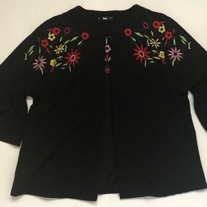 SheIn embroidered cardigan 🌈